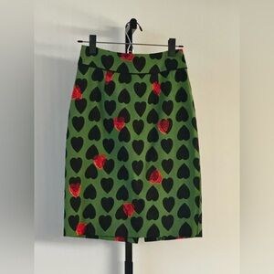 Anthropologie Maeve Heart Pencil Skirt